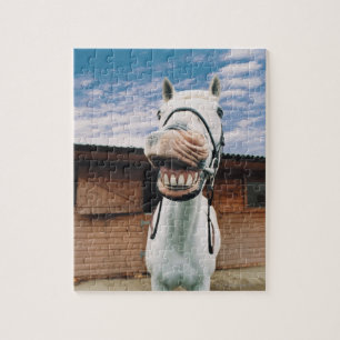 Close-up of Horse with Mouth Open Jigsaw Puzzle