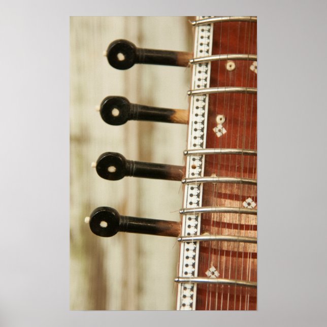 Close Up Of Indian Sitar Kunti Poster (Front)