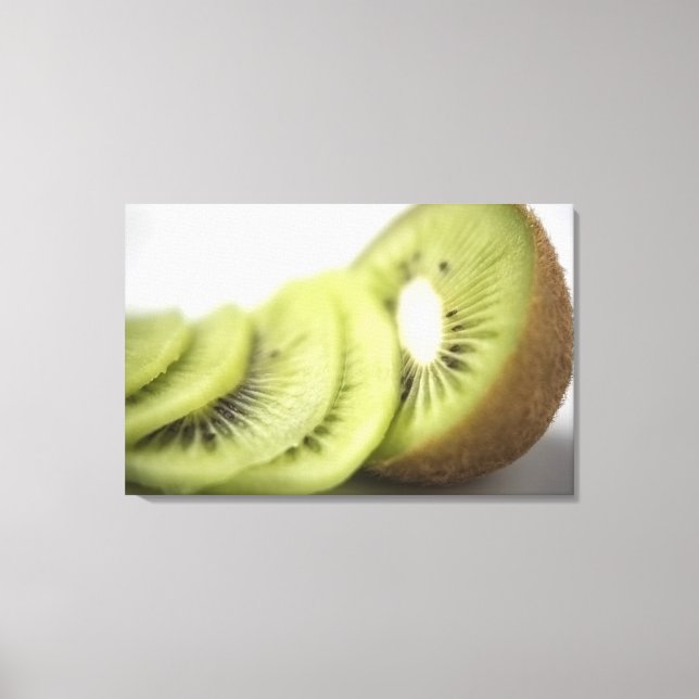 Close-up of kiwi slices canvas print (Front)