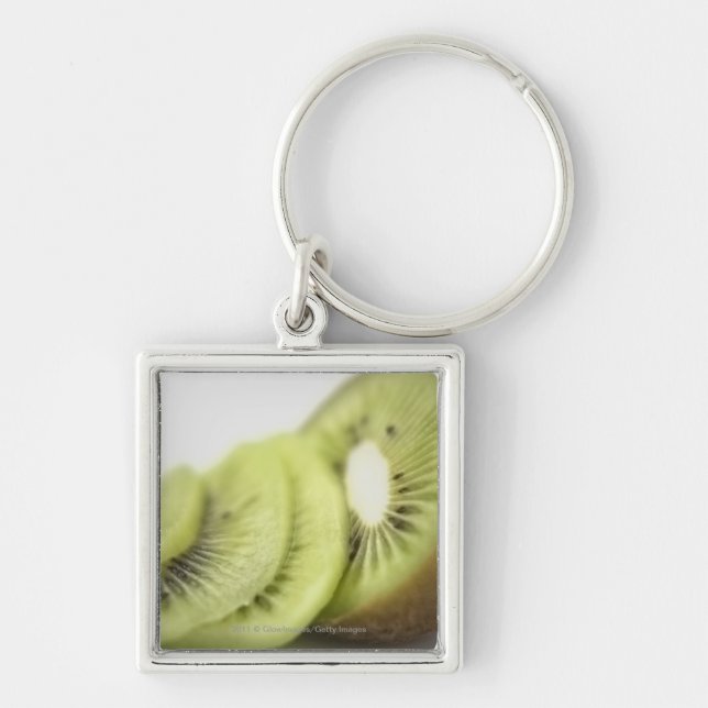 Close-up of kiwi slices keychain (Front)