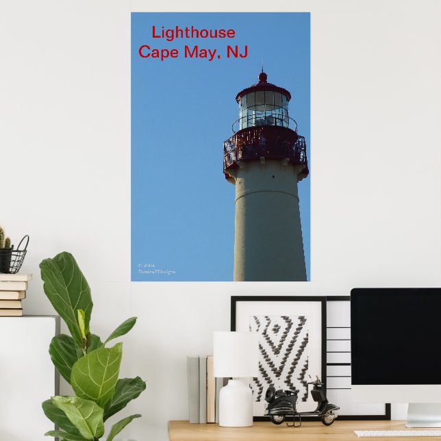 Close-up of Lighthouse, Cape May, NJ Poster (Home Office)