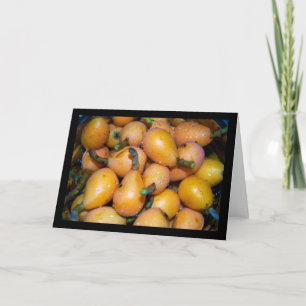 Close up of Loquat Fruit Card