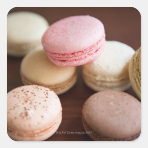 Close up of Macaroons Square Sticker
