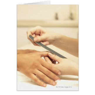 Close up of manicure