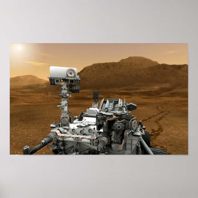 Close-up of Mars Curiosity Rover Poster (Front)