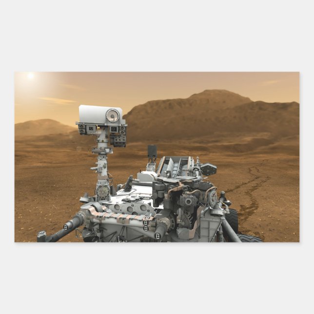 Close-up of Mars Curiosity Rover Sticker (Front)