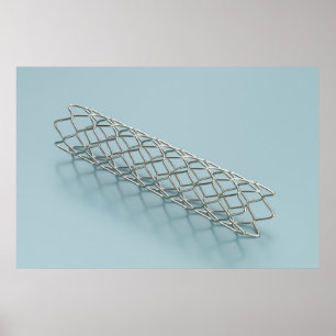 Close-up of medical stent poster