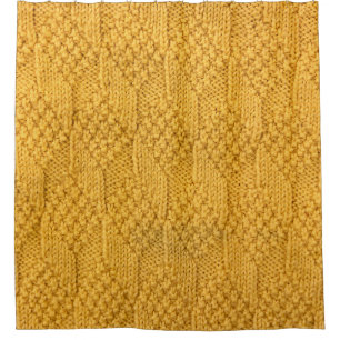 Close-up of pattern of knitting.