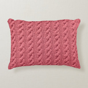 Close-up of pattern of sweater texture. accent pillow