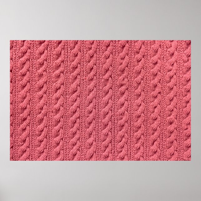 Close-up of pattern of sweater texture. poster (Front)