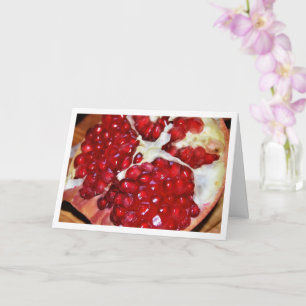 Close-up of Pomegranate Seeds Card