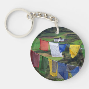 Close Up Of Prayer Flags Keychain