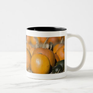 Close-up of pumpkins Two-Tone coffee mug