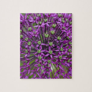 Close up of purple allium flower jigsaw puzzle