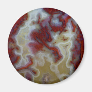 Close up of Red Moss Agate Slab Magnet