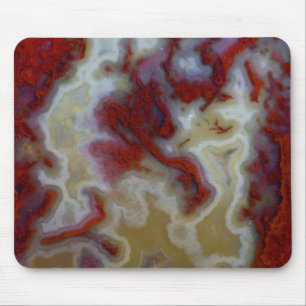 Close up of Red Moss Agate Slab Mouse Pad
