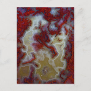 Close up of Red Moss Agate Slab Postcard