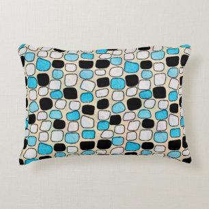 close-up of retro shirt style1960s,background,blue accent pillow