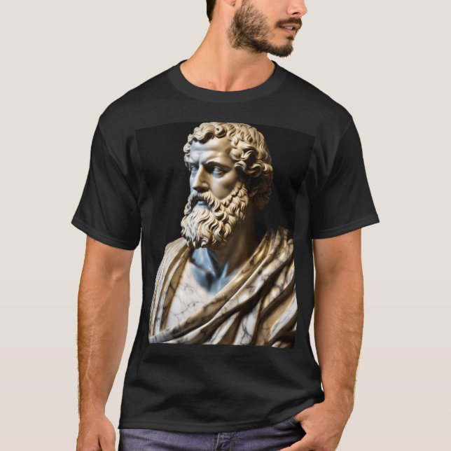 Close-Up of Roman Statue of Aristotle T-Shirt (Front)
