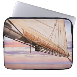 Close-Up Of Sail And Ropes Maine, Camden Laptop Sleeve