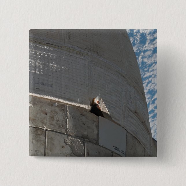 Close-up of Space Shuttle Atlantis 2 Inch Square Button (Front)
