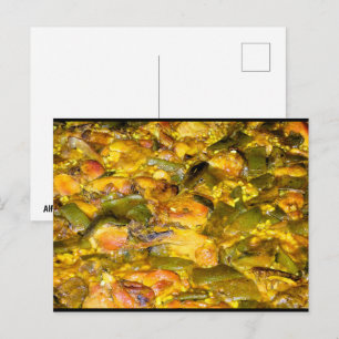 Close up of Spanish Paella Postcard
