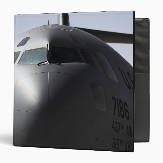Close-up of the front of a C-17 Globemaster III Binder (Front/Inside)