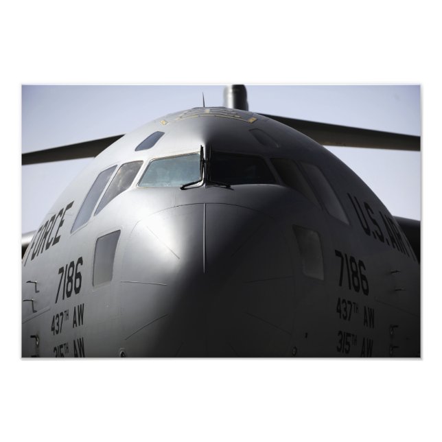 Close-up of the front of a C-17 Globemaster III Photo Print (Front)