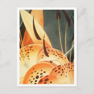 Close-up of Tiger Lilies Watercolor Postcard