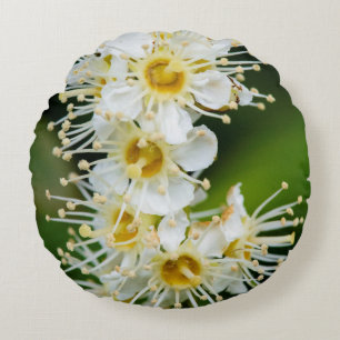 Close-up of tiny flowers round pillow