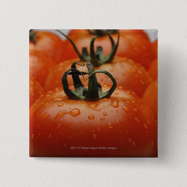 Close-up of tomatoes 2 inch square button (Front)