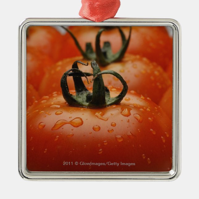 Close-up of tomatoes 2 metal ornament (Front)