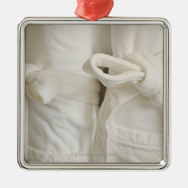 Close up of towels in spa metal ornament (Front)