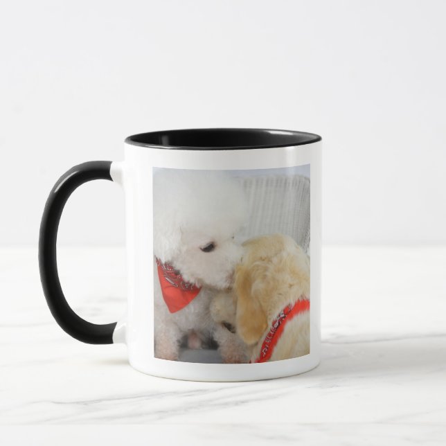 Close-up of two dogs mug (Left)
