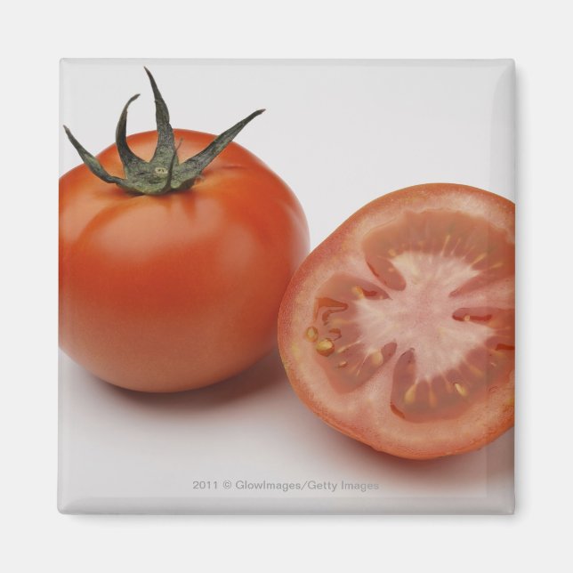 Close-up of two tomatoes magnet (Front)
