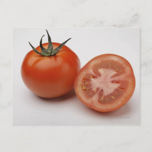 Close-up of two tomatoes postcard
