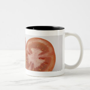 Close-up of two tomatoes Two-Tone coffee mug