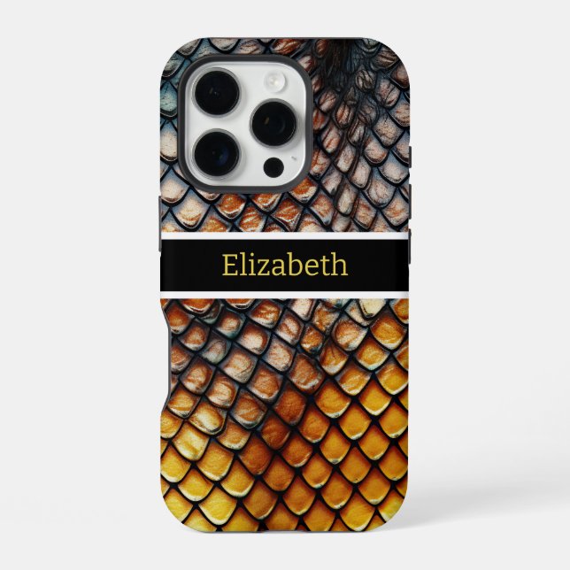 Close-up of venomous snakeskin patterns iPhone case (Back)