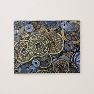Close up of Vietnamese coins Jigsaw Puzzle