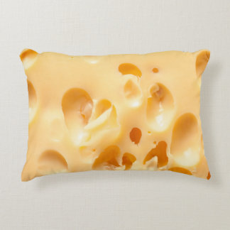Close up of yellow cheese. This file is cleaned an Accent Pillow