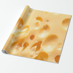 Close up of yellow cheese. This file is cleaned an Wrapping Paper