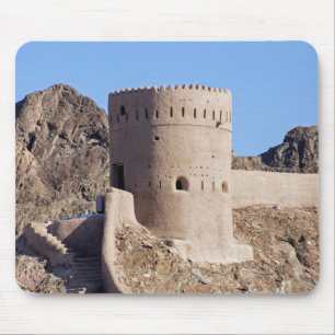 Close up on a watch tower in old Muscat - Muscat, Mouse Pad