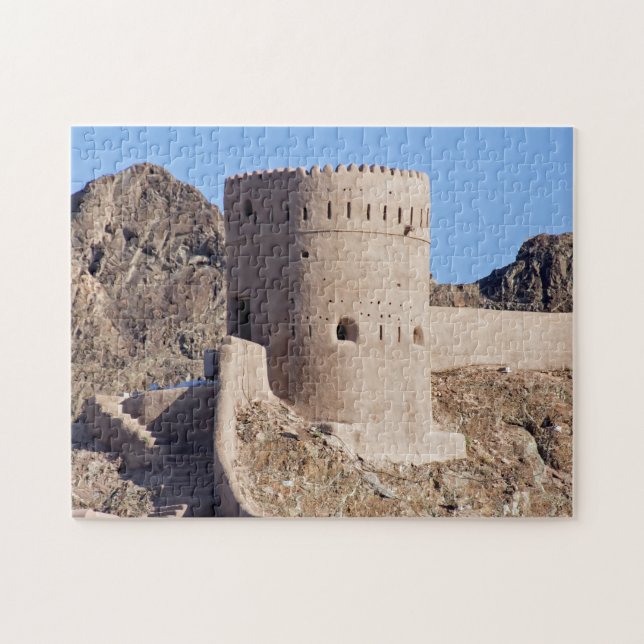 Close up on a watch tower in old Muscat - Oman Jigsaw Puzzle (Horizontal)