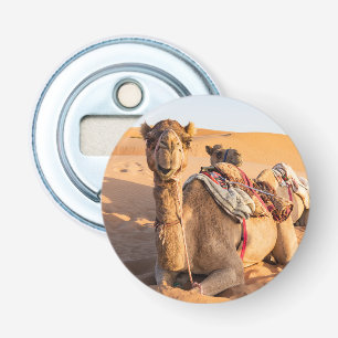 Close-up on Camel in Oman desert Bottle Opener