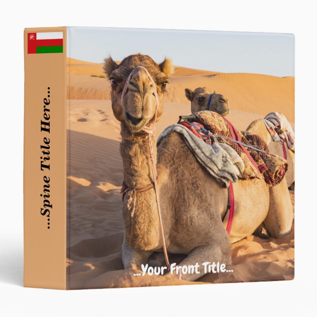 Close-up on Camel in Wahiba desert - Oman Binder (Front/Spine)