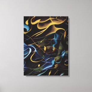 Close-Up Photo Of Abstract Paint Canvas Print