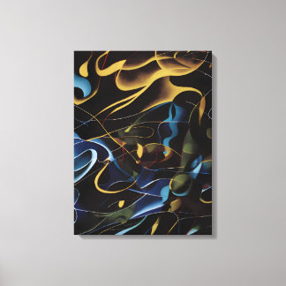 Close-Up Photo Of Abstract Paint Canvas Print