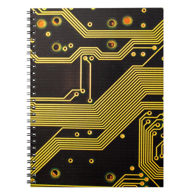 Close up photo of circuit boardbackground,abstract notebook (Front)