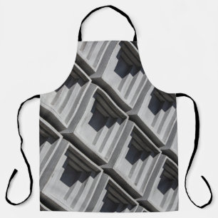 Close-up photo of gray building apron