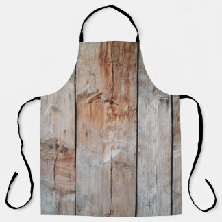 Close up photo of wooden panel apron